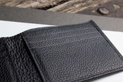 Classic Leather Wallet - Handmade Pebbled Cowhide - Lacatang Shop