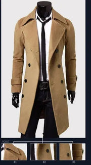 Classic Men's Long Overcoat - Lacatang Shop