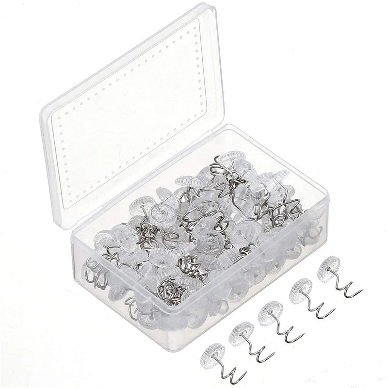 Clear Twist Upholstery Tack Pins - 50 Pack - Lacatang Shop