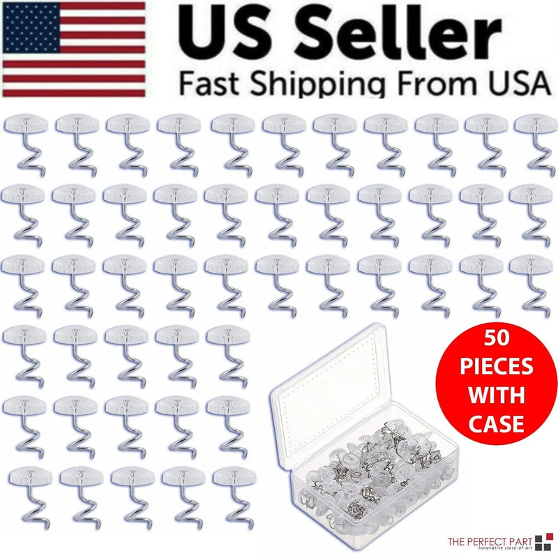 Clear Twist Upholstery Tack Pins - 50 Pack - Lacatang Shop