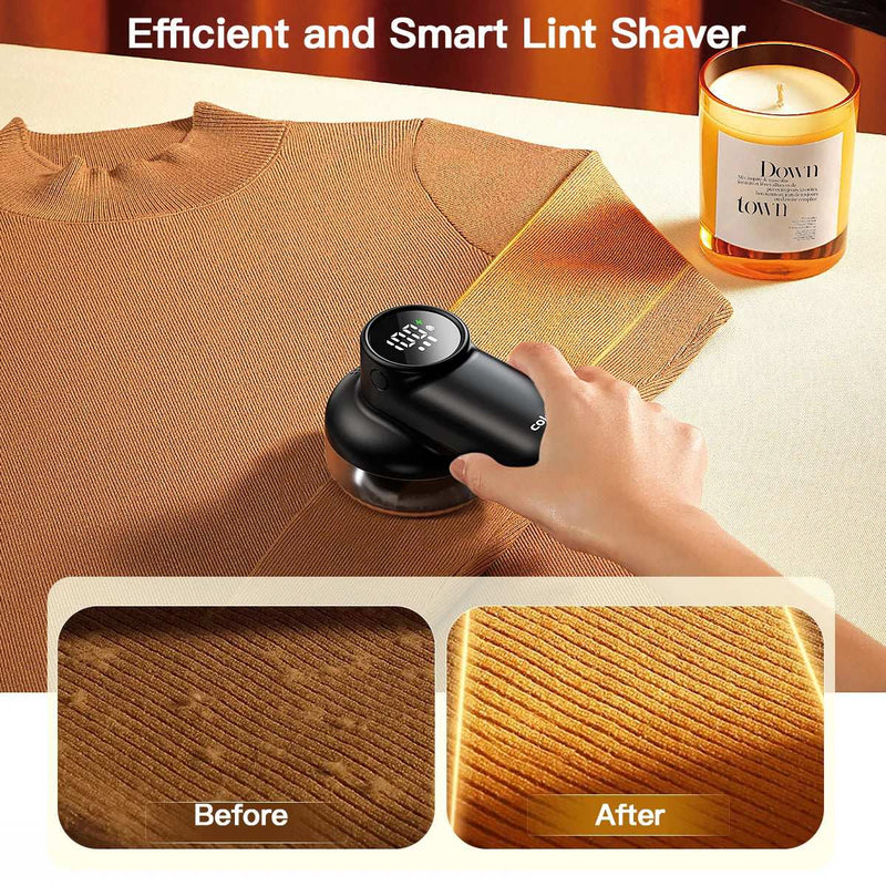 coldSky Electric Lint Remover Rechargeable Lint Remover Clothes Sweater Defuzzer Intelligent Digital Display Lint Shaver Trimmer - Lacatang Shop