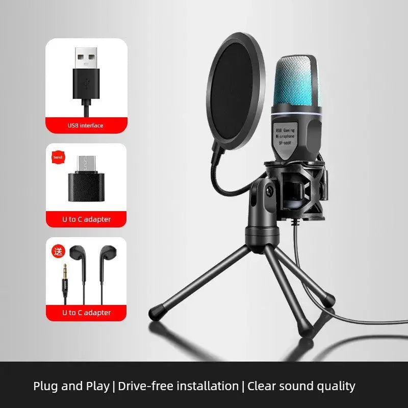 Computer USB Radio Microphone Apple Apple Applicable Mac Microphone MacBook Conference Video Microphone - Lacatang Shop