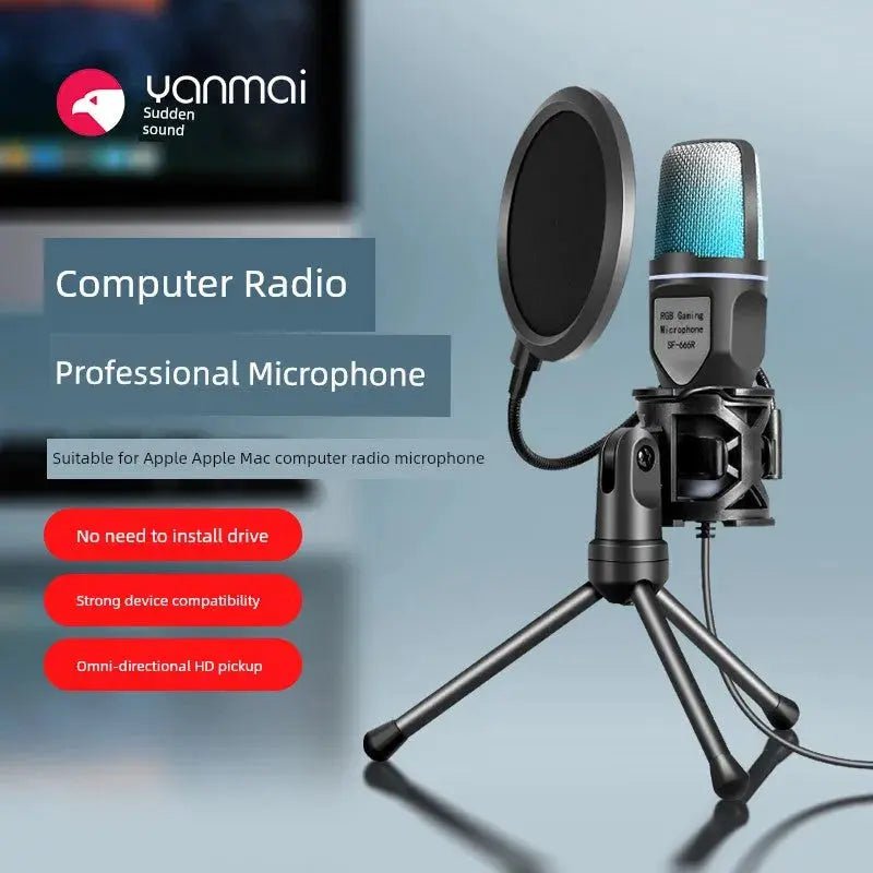 Computer USB Radio Microphone Apple Apple Applicable Mac Microphone MacBook Conference Video Microphone - Lacatang Shop
