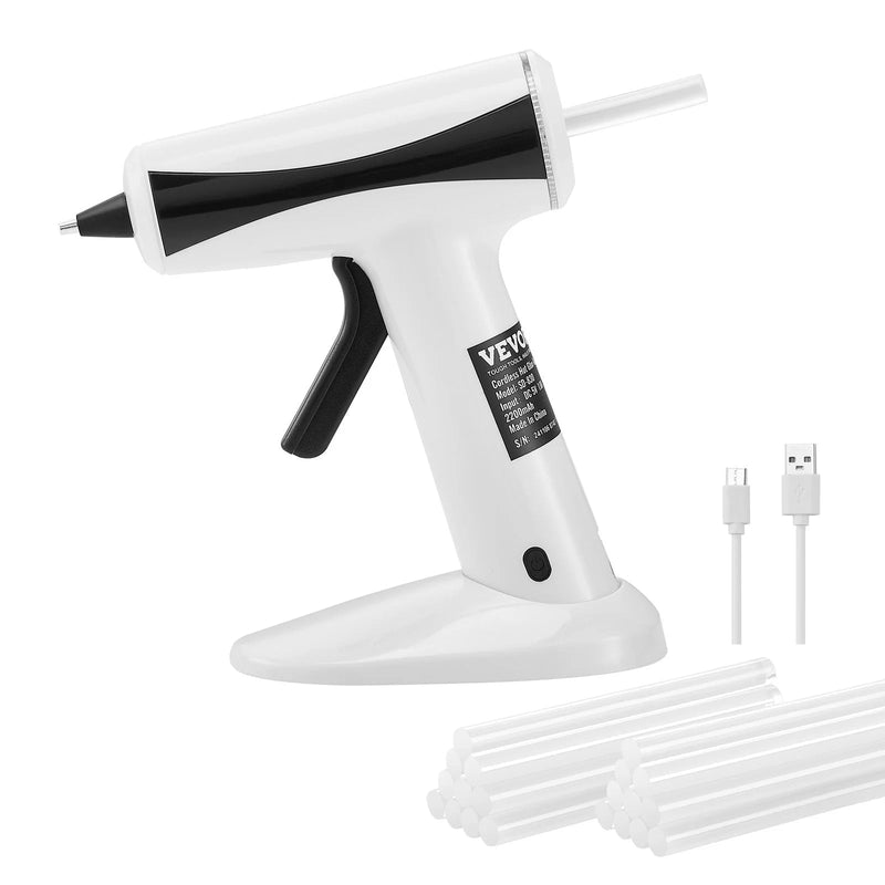 Cordless Hot Glue Gun Hot Melt Glue Gun with 20Pcs Sticks Rechargeable Battery - Lacatang Shop