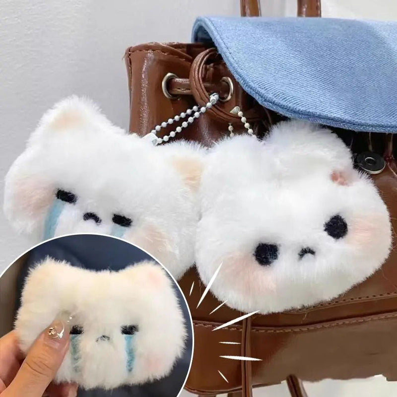 Creative Plush Rabbit Pendant Make A Sound Stuffed Doll Rabbit Keychain Hanging Ornament Couple Key Ring Bag Decoration - Lacatang Shop