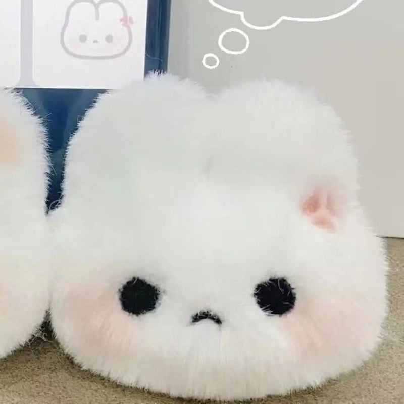 Creative Plush Rabbit Pendant Stuffed Doll Hanging Ornament Rabbit Keychain Make A Sound Couple Key Ring Bag Decoration - Lacatang Shop