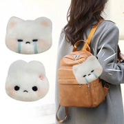 Creative Plush Rabbit Pendant Stuffed Doll Hanging Ornament Rabbit Keychain Make A Sound Couple Key Ring Bag Decoration - Lacatang Shop