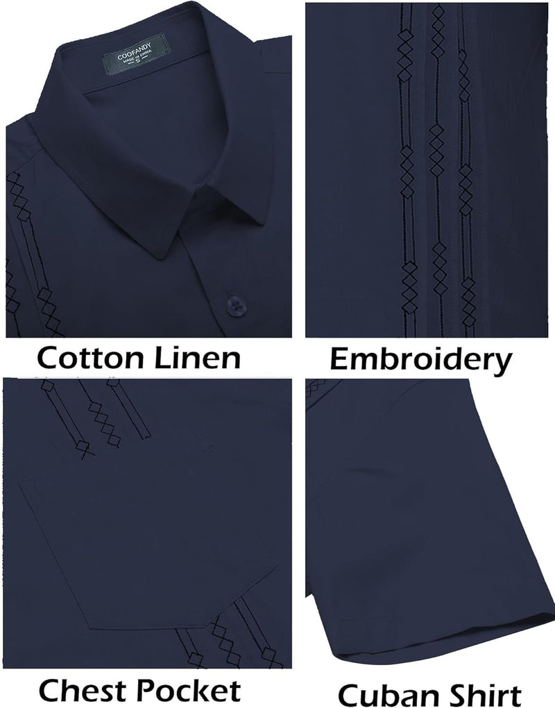 Cuba Blue Linen Shirt - Lacatang Shop