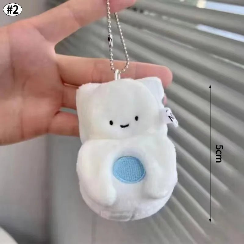 Cute Crying Rabbit Couple Keychain Mini Funny Doll Plush Keyring Bag Pendant Charms Backpack Decor Classroom Prizes Guest Gifts - Lacatang Shop