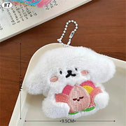 Cute Crying Rabbit Couple Keychain Mini Funny Doll Plush Keyring Bag Pendant Charms Backpack Decor Classroom Prizes Guest Gifts - Lacatang Shop