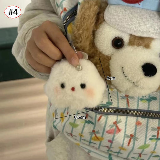 Cute Crying Rabbit Couple Keychain Mini Funny Doll Plush Keyring Bag Pendant Charms Backpack Decor Classroom Prizes Guest Gifts - Lacatang Shop