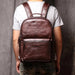 Genuine Leather Men Backpack 14 Inch Laptop Backpack Travel School Backpack Male Fashion Backpack Brown Cowhide Backpack Genuine Leather Men's 14 Laptop Travel School Backpack - Brown  AliExpress Lacatang Shop 