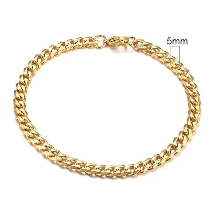 Vnox 3-11mm Chunky Miami Curb Chain Bracelet for Men, Stainless Steel Cuban Link Chain Wristband Classic Punk Heavy Male Jewelry - Lacatang Shop