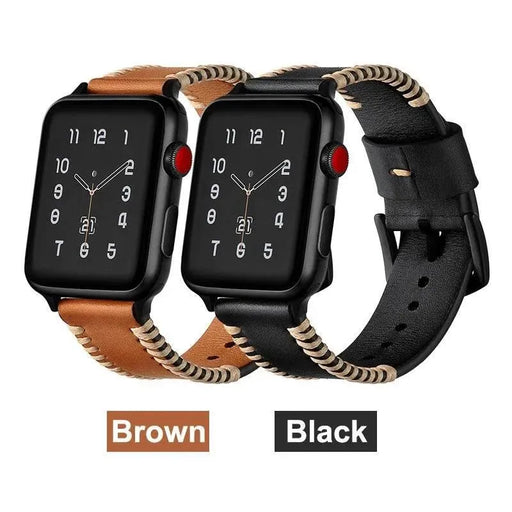 Sewing Process Leather Apple Watch Band - Lacatang Shop