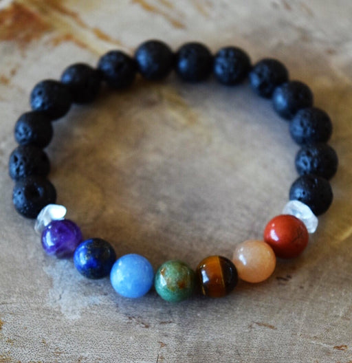 Aromatherapy Chakra Diffuser Bracelet with Genuine Gemstones! - Lacatang Shop