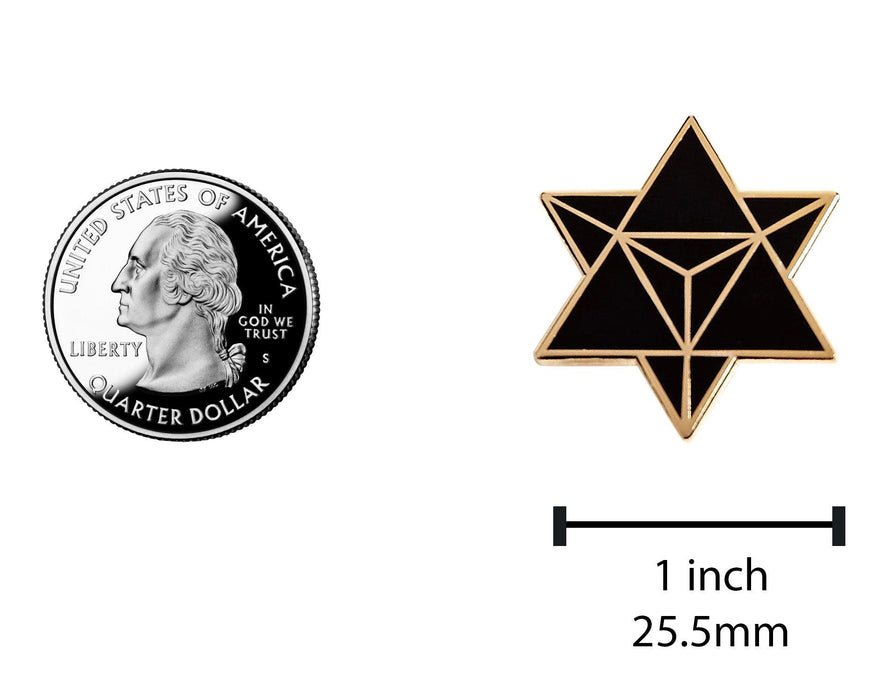 Star Merkaba / Tetrahedron – Enamel Pin (Gold) - Lacatang Shop