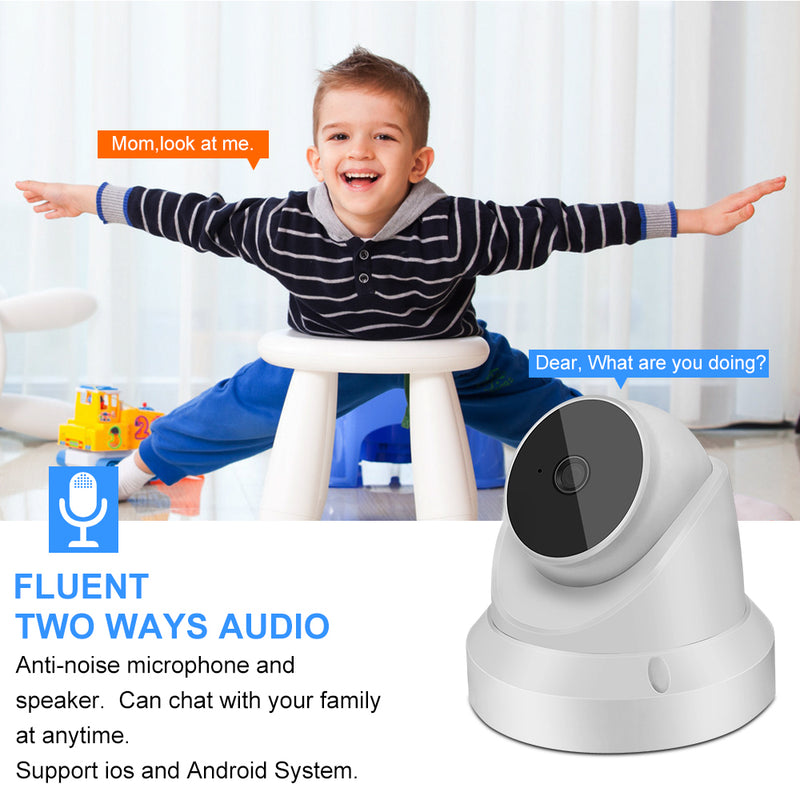 HD 1080P WiFi IP Baby Monitor Camera with PTZ and Night Vision Features