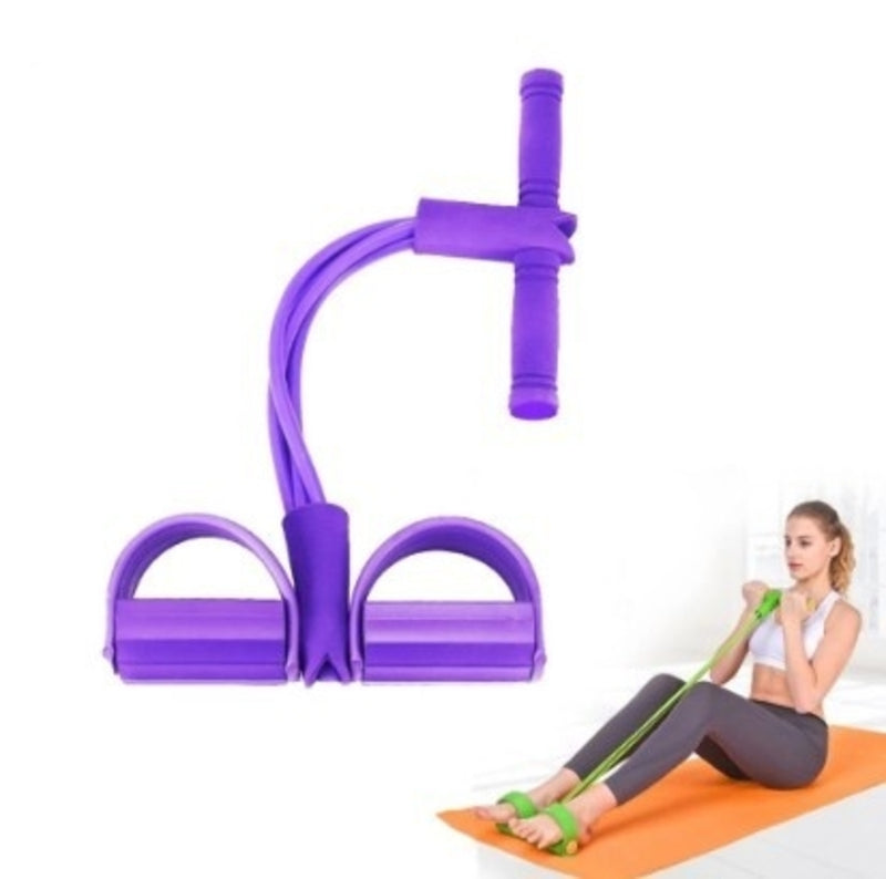 Portable Fitness Resistance Band with Pedal for Home Workouts