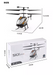 An image shows a silver remote-controlled helicopter labeled "2.4G 4CH Sky Max RC Flying Helicopter with Camera and Lights" by Ivory Coeus, boasting high performance. With dimensions: 12.5 cm height, 23 cm length, and 4.8 cm width, it's perfect for beginner RC pilots. Below, the box packaging is displayed with dimensions of 17.3 cm height, 35 cm length, and 6.8 cm width.
