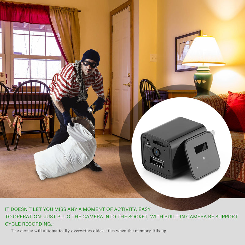 HD 1080P Hidden Camera USB Charger for Home Security and Surveillance