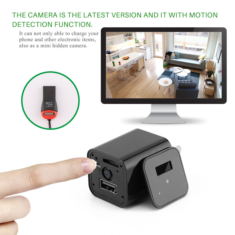 HD 1080P Hidden Camera USB Charger for Home Security and Surveillance