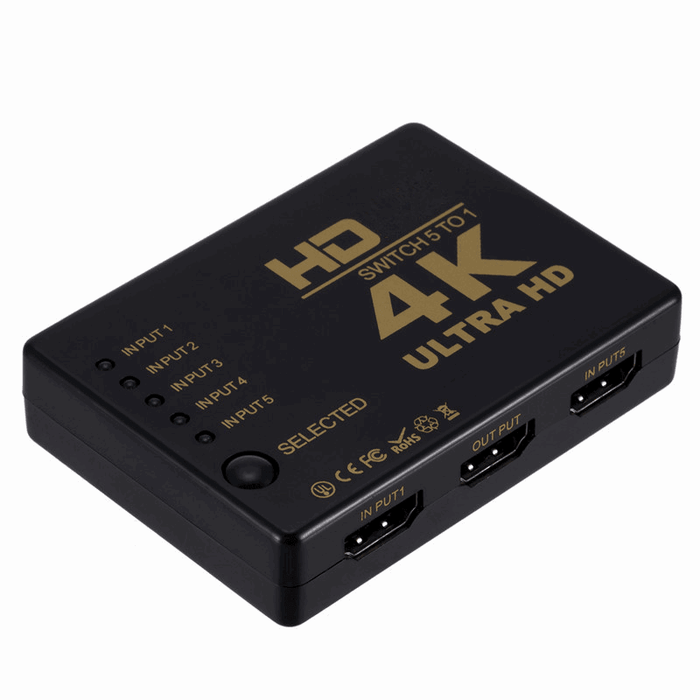 5 Port HDMI Switch 3D 1080p 4k Selector Splitter Switcher - Lacatang Shop