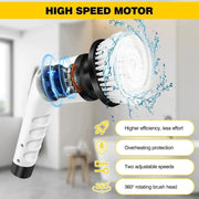 DayPlus Cordless Electric Brush Multi - functional Automatic Hand - held Electric Cleaning Brush Bathroom Toilet Floor Toilet 3 Head - Lacatang Shop