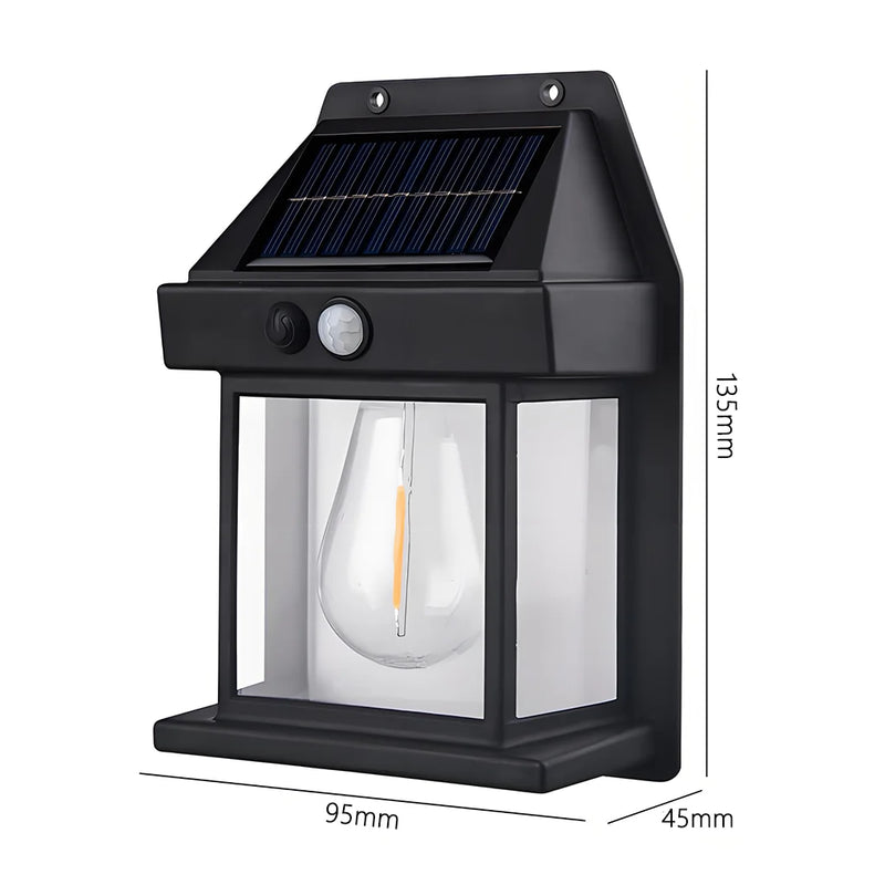 Solar Outdoor Waterproof LED Wall Light Powerful Solar Energy Lamp with Light Sensor for Garden Yard Fence House Decoration