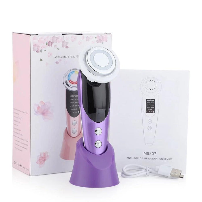 7 in 1 Face Lift Device - EMS RF Microcurrent Skin Rejuvenation, Facial Massager, Light Therapy, anti Aging /Wrinkle /Beauty Apparatus - Unisex - Lacatang Shop