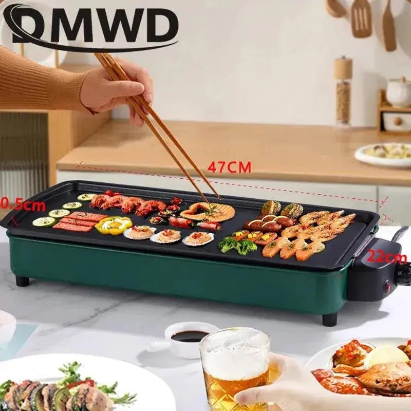 DMWD 1200W Home Electric Grill Indoor Smokeless Food Barbecue Grill - Lacatang Shop