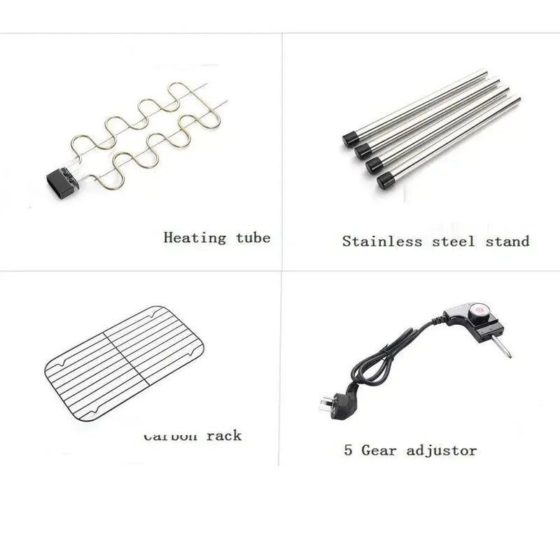 DMWD 220V Double Layers Multi - purpose Carbon Electric Grill Smokeless - Lacatang Shop