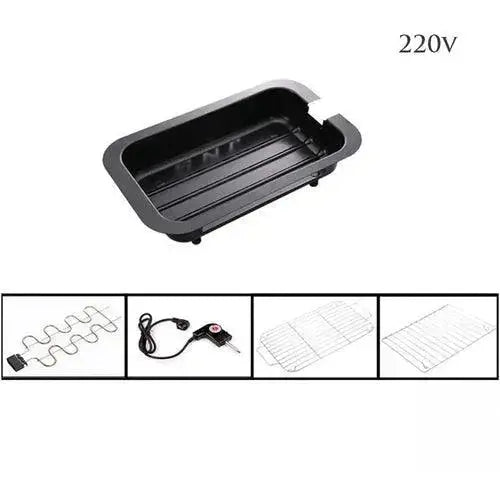 DMWD 220V Double Layers Multi - purpose Carbon Electric Grill Smokeless - Lacatang Shop