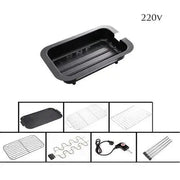 DMWD 220V Double Layers Multi - purpose Carbon Electric Grill Smokeless - Lacatang Shop