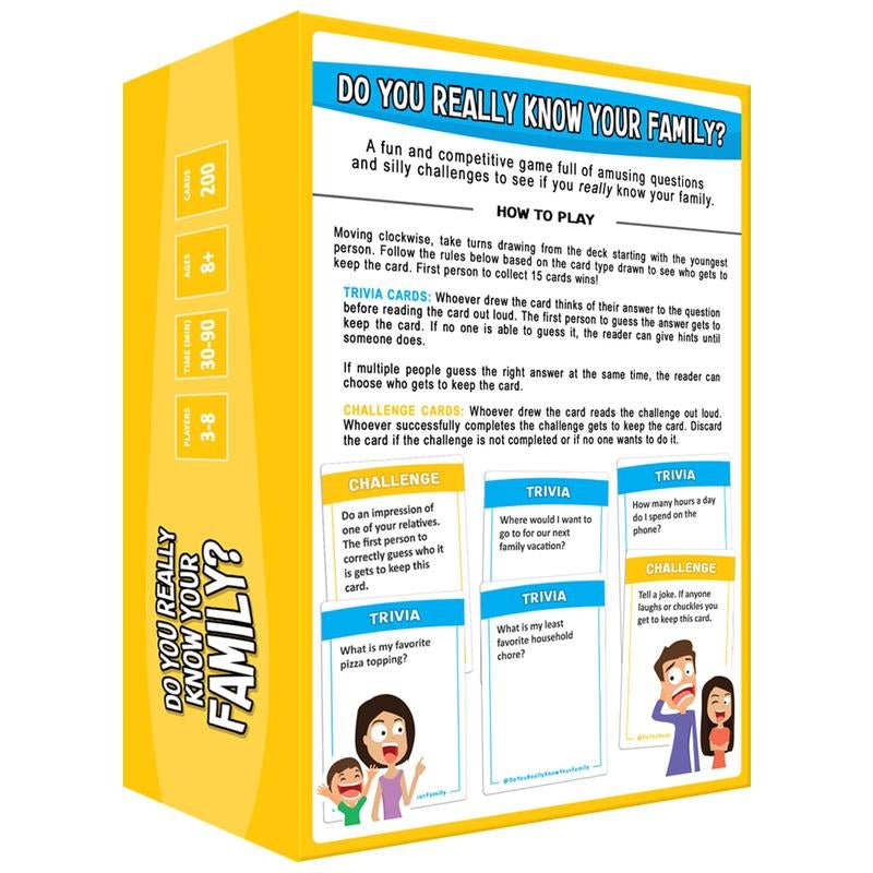 Do You Really Know Your Family? Fun Family Game for Kids, Teens and Adults - Lacatang Shop
