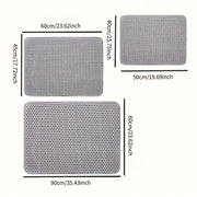 Double - layer EVA cat litter mat, splash - proof mat, cat litter basin filter and water leakage control sand pad, washable, easy - Lacatang Shop