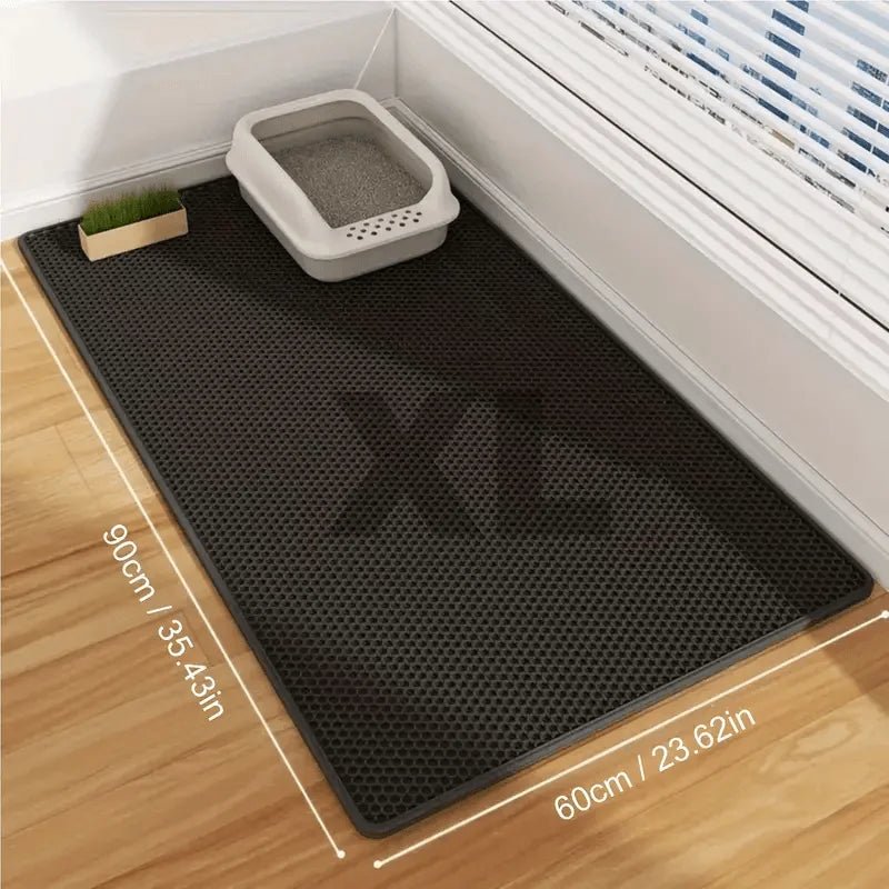 Double - layer EVA cat litter mat, splash - proof mat, cat litter basin filter and water leakage control sand pad, washable, easy - Lacatang Shop