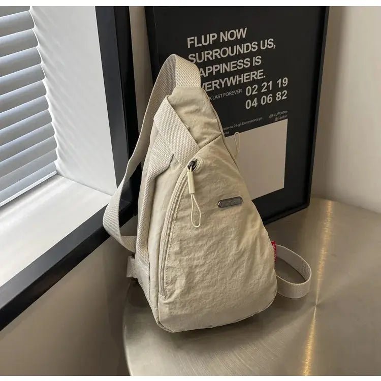 Droplet Shaped Nylon Waterproof Unisex Chest Bag Women Sport Phone Crossbody Bag Men Cycling Portable Versatile Shoulder Bag - Lacatang Shop