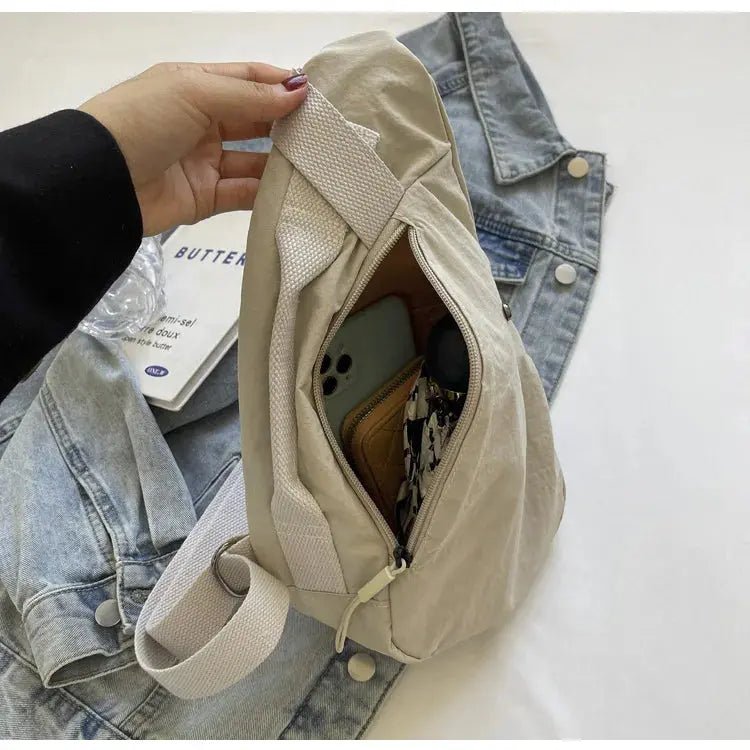 Droplet Shaped Nylon Waterproof Unisex Chest Bag Women Sport Phone Crossbody Bag Men Cycling Portable Versatile Shoulder Bag - Lacatang Shop