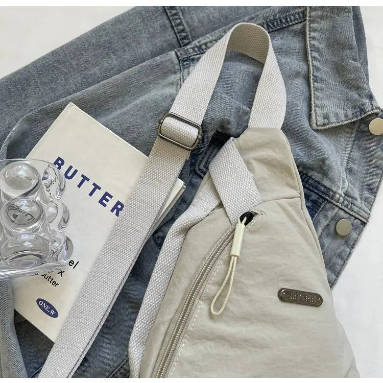 Droplet Shaped Nylon Waterproof Unisex Chest Bag Women Sport Phone Crossbody Bag Men Cycling Portable Versatile Shoulder Bag - Lacatang Shop