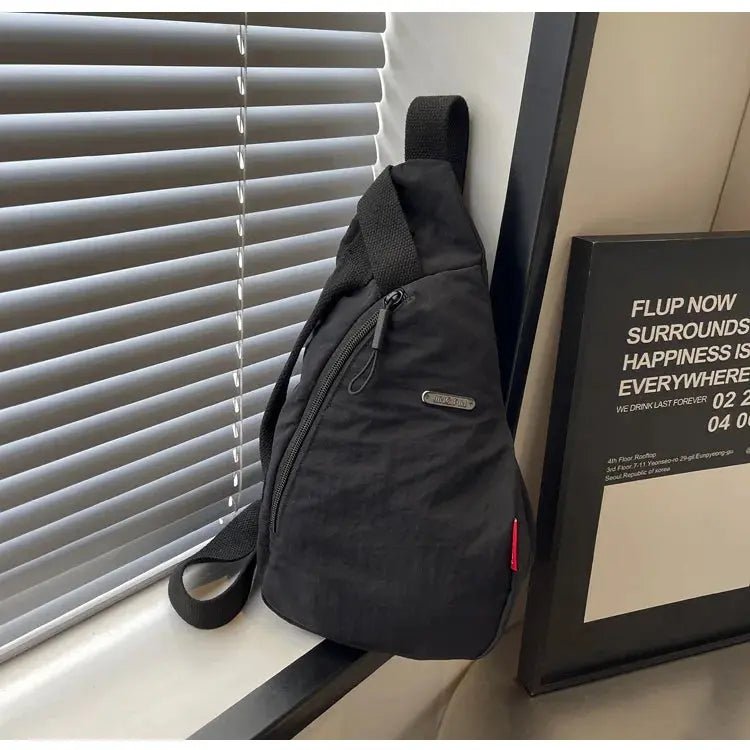 Droplet Shaped Nylon Waterproof Unisex Chest Bag Women Sport Phone Crossbody Bag Men Cycling Portable Versatile Shoulder Bag - Lacatang Shop