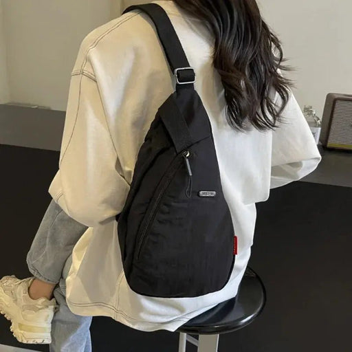 Droplet Shaped Nylon Waterproof Unisex Chest Bag Women Sport Phone Crossbody Bag Men Cycling Portable Versatile Shoulder Bag - Lacatang Shop