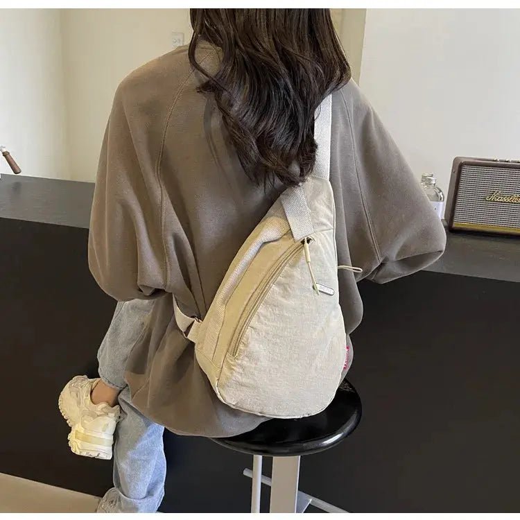 Droplet Shaped Nylon Waterproof Unisex Chest Bag Women Sport Phone Crossbody Bag Men Cycling Portable Versatile Shoulder Bag - Lacatang Shop