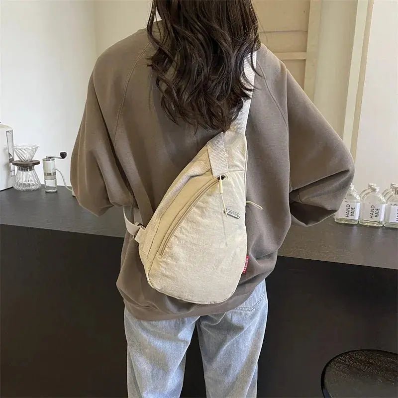 Droplet Shaped Nylon Waterproof Unisex Chest Bag Women Sport Phone Crossbody Bag Men Cycling Portable Versatile Shoulder Bag - Lacatang Shop