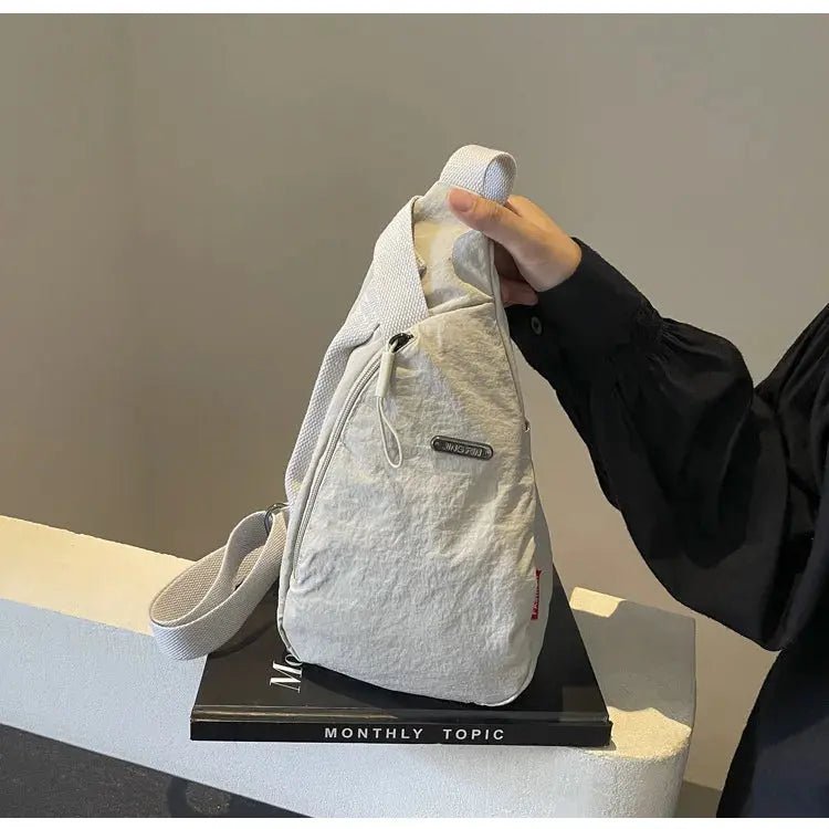 Droplet Shaped Nylon Waterproof Unisex Chest Bag Women Sport Phone Crossbody Bag Men Cycling Portable Versatile Shoulder Bag - Lacatang Shop