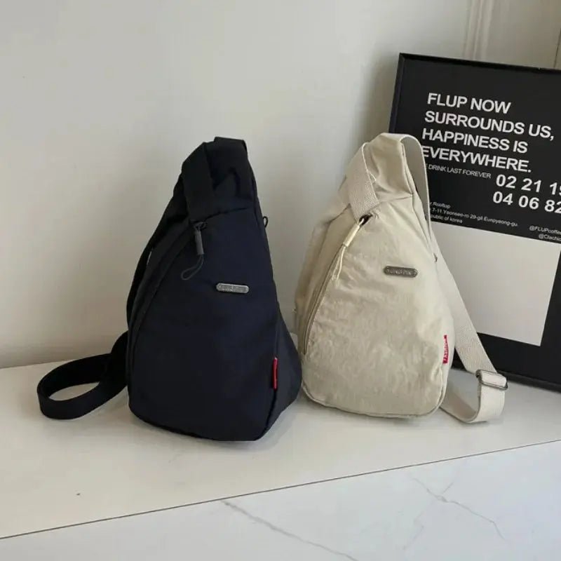 Droplet Shaped Nylon Waterproof Unisex Chest Bag Women Sport Phone Crossbody Bag Men Cycling Portable Versatile Shoulder Bag - Lacatang Shop