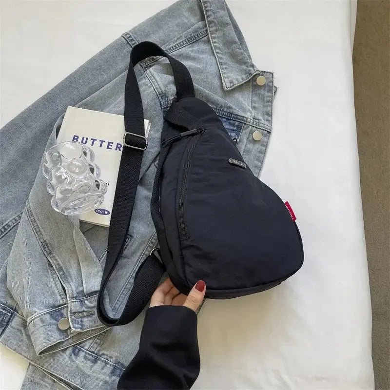 Droplet Shaped Nylon Waterproof Unisex Chest Bag Women Sport Phone Crossbody Bag Men Cycling Portable Versatile Shoulder Bag - Lacatang Shop