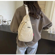 Droplet Shaped Nylon Waterproof Unisex Chest Bag Women Sport Phone Crossbody Bag Men Cycling Portable Versatile Shoulder Bag - Lacatang Shop