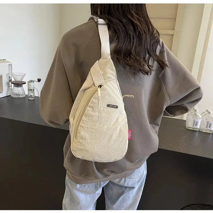 Droplet Shaped Nylon Waterproof Unisex Chest Bag Women Sport Phone Crossbody Bag Men Cycling Portable Versatile Shoulder Bag - Lacatang Shop