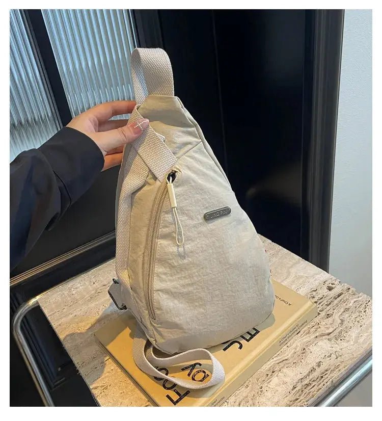 Droplet Shaped Nylon Waterproof Unisex Chest Bag Women Sport Phone Crossbody Bag Men Cycling Portable Versatile Shoulder Bag - Lacatang Shop