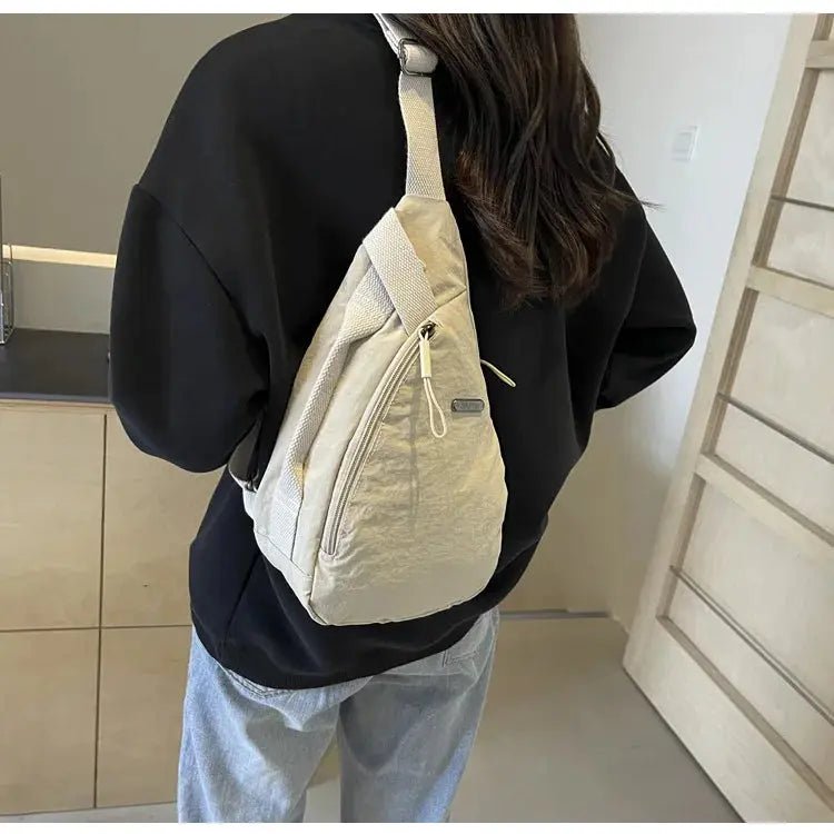 Droplet Shaped Nylon Waterproof Unisex Chest Bag Women Sport Phone Crossbody Bag Men Cycling Portable Versatile Shoulder Bag - Lacatang Shop